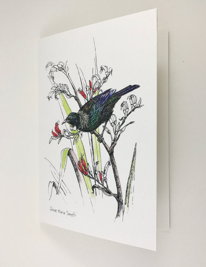 Card, NZ native Tui