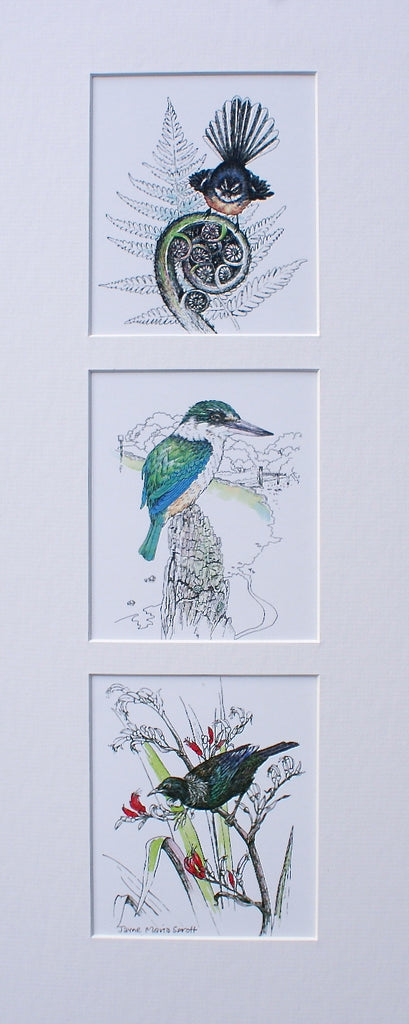 Mount, Triple Upright - NZ Native Birds