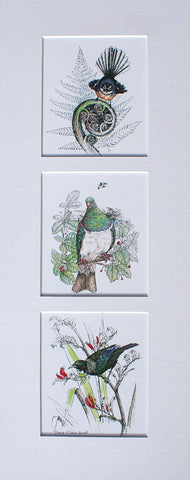 Mount, Triple Upright - NZ Native Birds