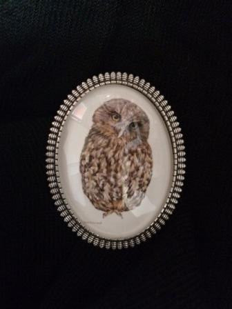 Jewellery - New Zealand Morepork(Ruru) Brooch