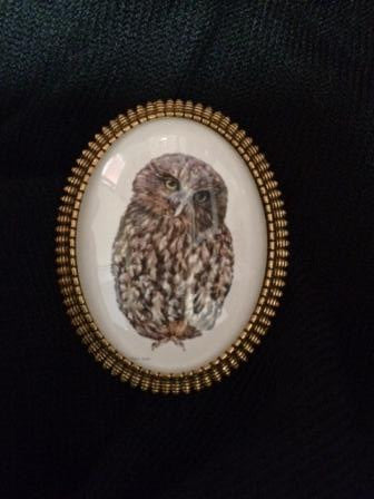 Jewellery - New Zealand Morepork(Ruru) Brooch