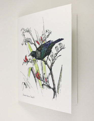 Card, NZ native Tui