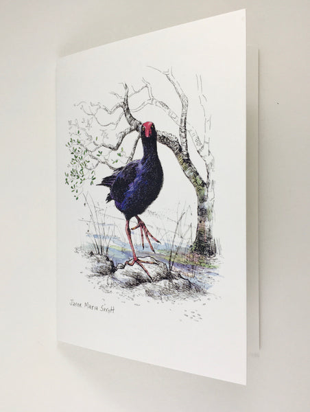 Card, NZ native Pukeko